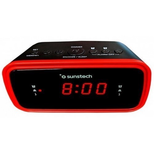 RADIO DESPERTADOR SUNSTECH FRD60 ROJO